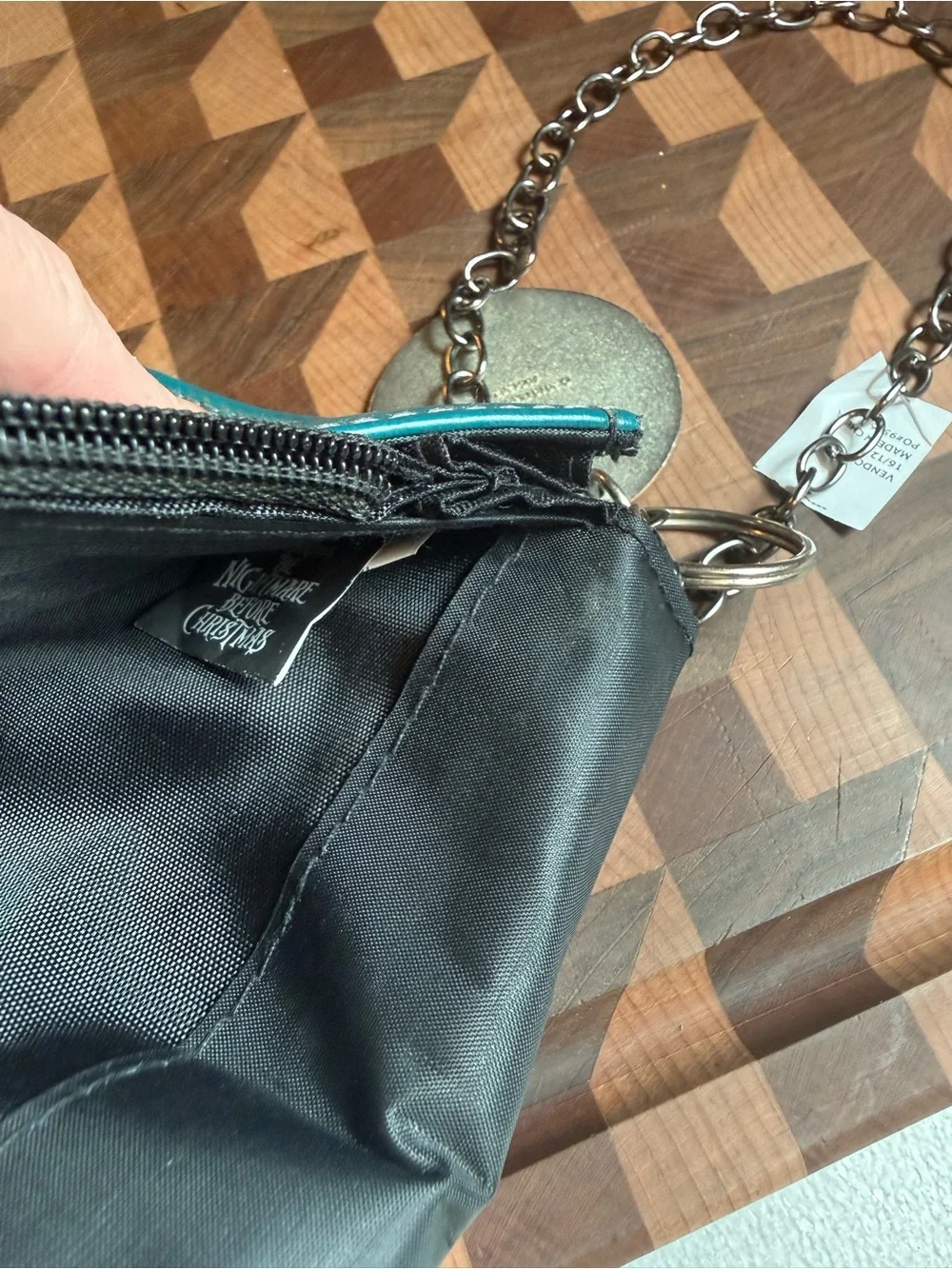 The Nightmare Before Christmas Jack Skellington Teal Accent Crossbody Wallet